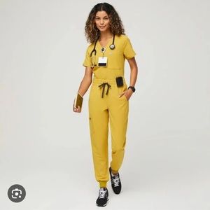 Figs Light Gold High Waisted Zamora